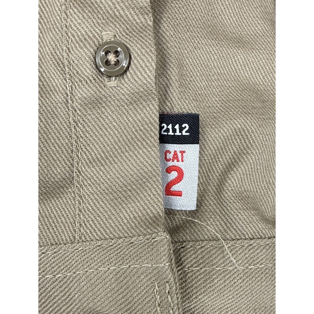 NWT Women's Khaki Carhartt Flame Resistant CAT 2 Long Sleeve Shirt Size 2XL. - Picture 3 of 10
